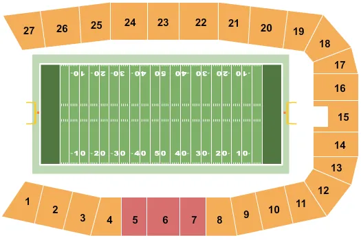  FOOTBALL Seating Map Seating Chart