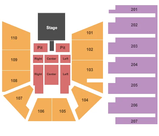  END STAGE Seating Map Seating Chart