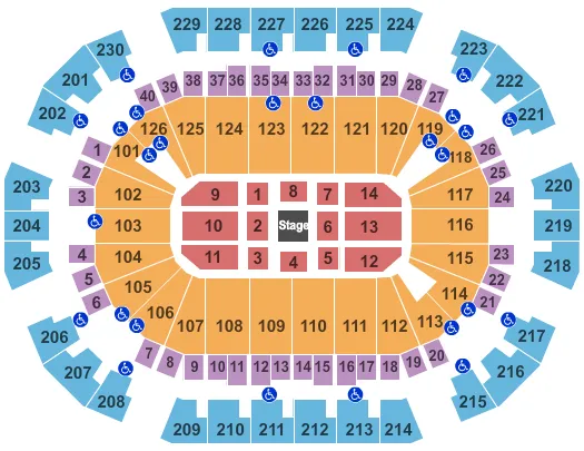 CENTER STAGE Seating Map Seating Chart