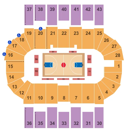  BASKETBALL Seating Map Seating Chart