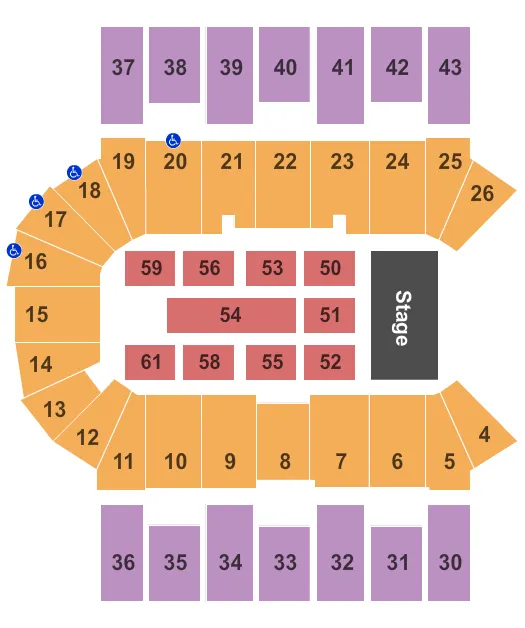  END STAGE Seating Map Seating Chart