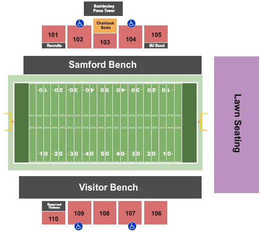  FOOTBALL Seating Map Seating Chart