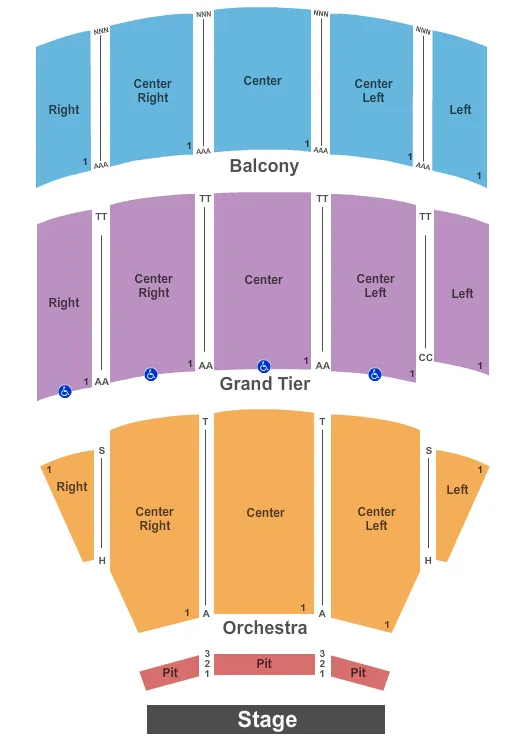  END STAGE Seating Map Seating Chart
