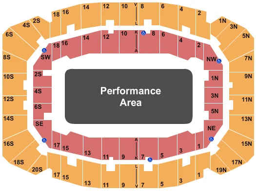  PERFORMANCE FLOOR Seating Map Seating Chart