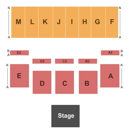  END STAGE Seating Map Seating Chart