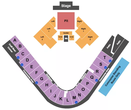  CONCERT Seating Map Seating Chart
