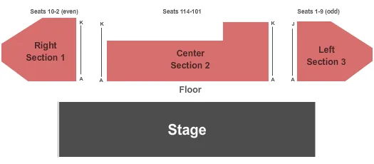  END STAGE Seating Map Seating Chart