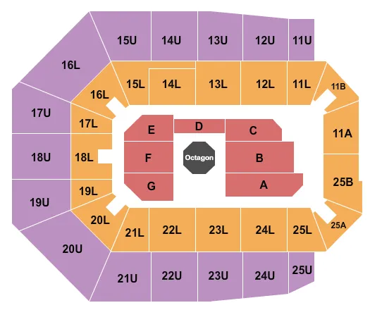  UFC Seating Map Seating Chart