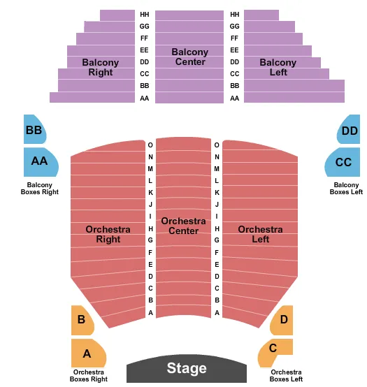  END STAGE Seating Map Seating Chart