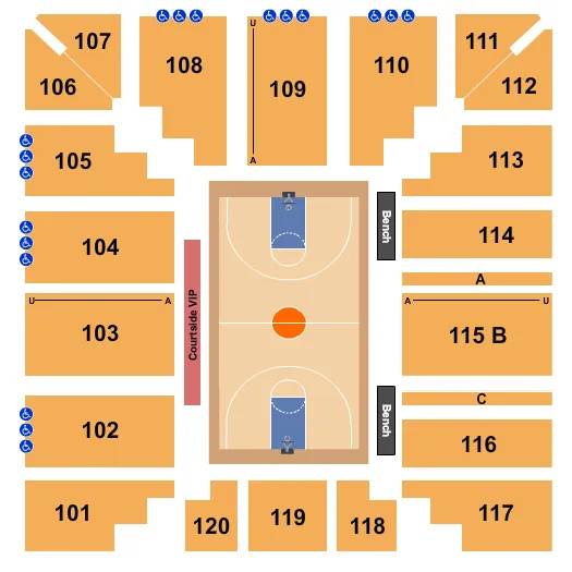  BASKETBALL Seating Map Seating Chart