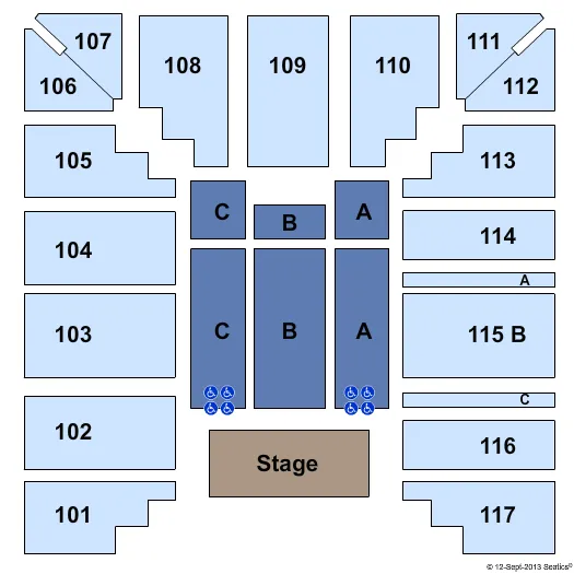  END STAGE Seating Map Seating Chart