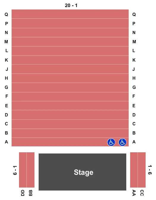  ENDSTAGE Seating Map Seating Chart