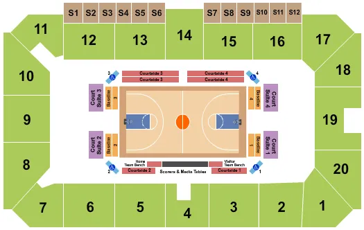  BASKETBALL 1 Seating Map Seating Chart