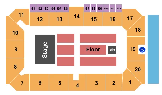  JOHN MELLENCAMP Seating Map Seating Chart