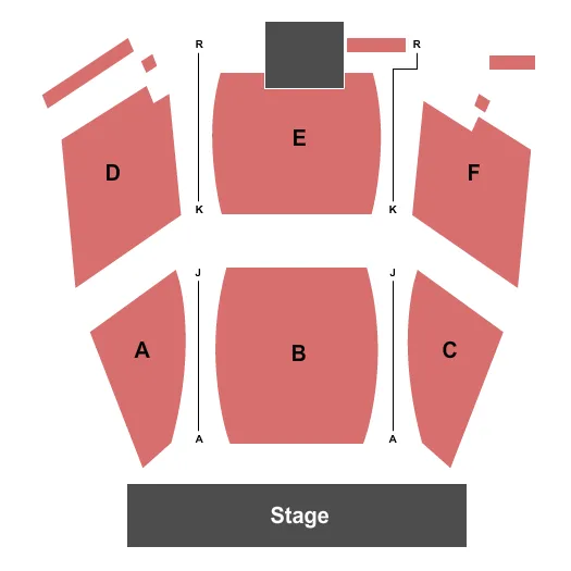 LIVE UP CLOSE THEATER AT SYCUAN CASINO END STAGE Seating Map Seating Chart