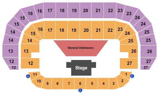  GA FLOOR Seating Map Seating Chart