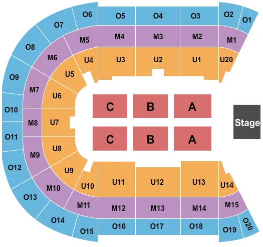 ZAG ARENA ENDSTAGE Seating Map Seating Chart