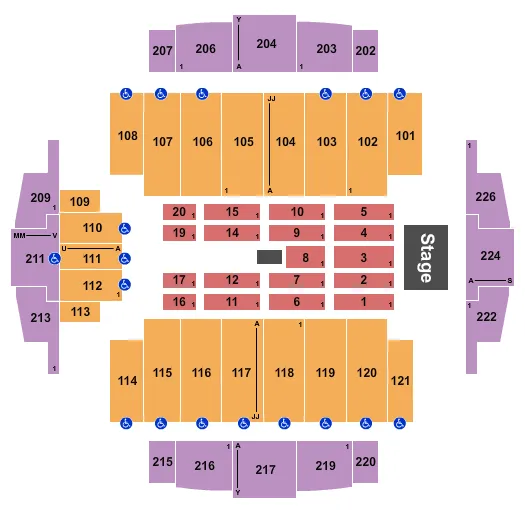  FLEETWOOD MAC Seating Map Seating Chart