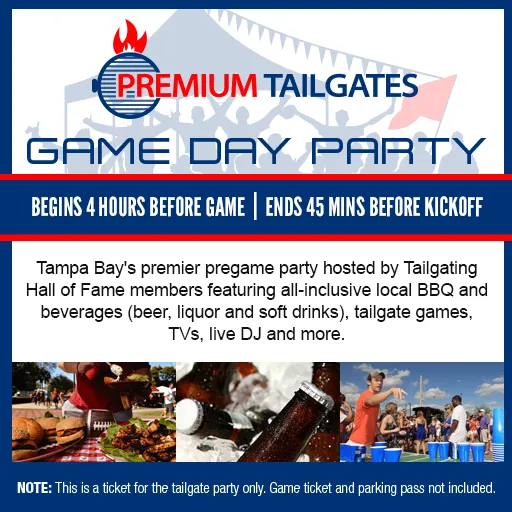PREMIUM TAILGATE LOT TAMPA TAILGATE Seating Map Seating Chart