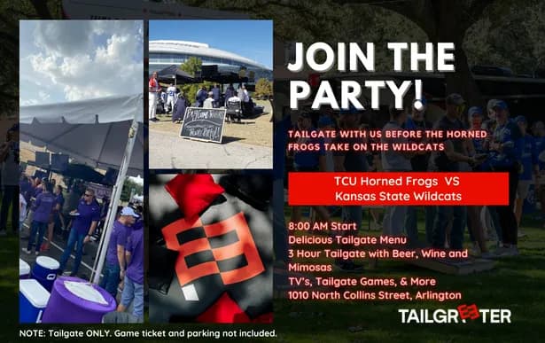 ALL INCLUSIVE TAILGATES LOT ARLINGTON BIG 12 TAILGREETER Seating Map Seating Chart