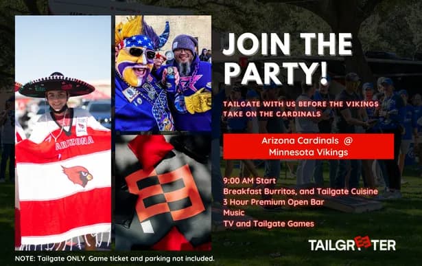 TAILGREETER ALL INCLUSIVE TAILGATE US BANK STADIUM TAILGREETER VIKINGS CARDINALS Seating Map Seating Chart