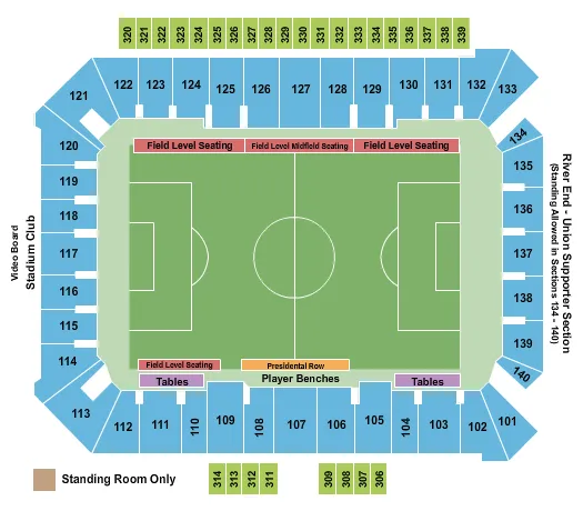  SOCCER Seating Map Seating Chart