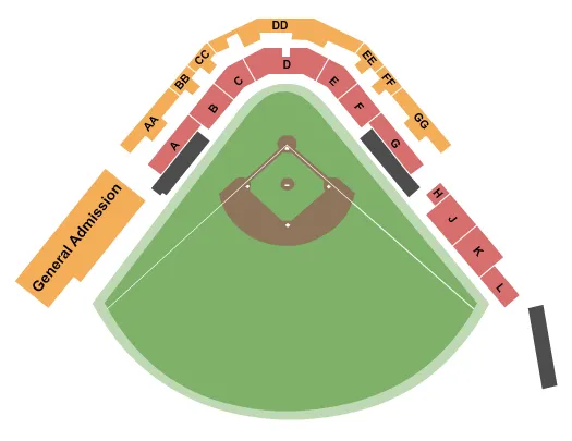  BASEBALL 2020 Seating Map Seating Chart