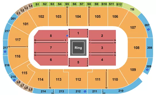  MMA Seating Map Seating Chart