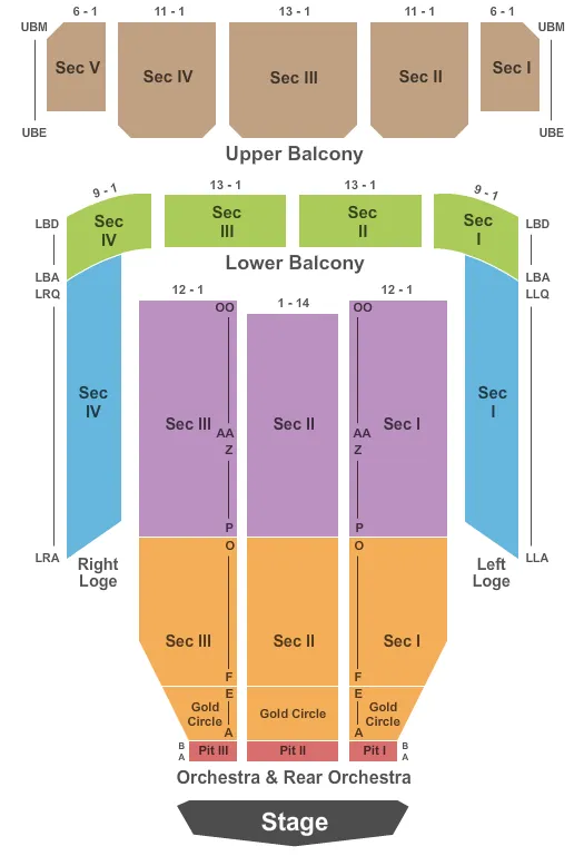  END STAGE Seating Map Seating Chart