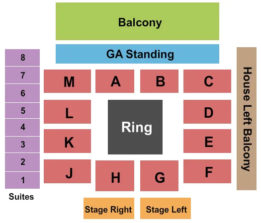  WRESTLING Seating Map Seating Chart