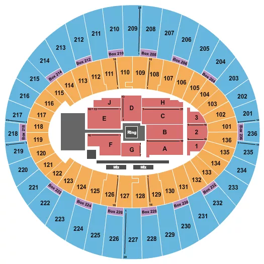  WWE Seating Map Seating Chart