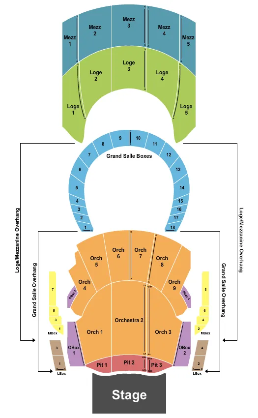  END STAGE Seating Map Seating Chart