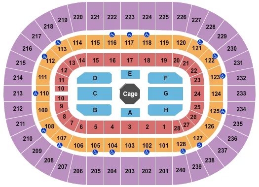  UFC Seating Map Seating Chart