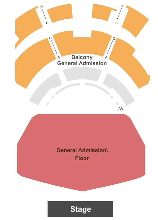 GA FLOOR AND BALCONY Seating Map Seating Chart