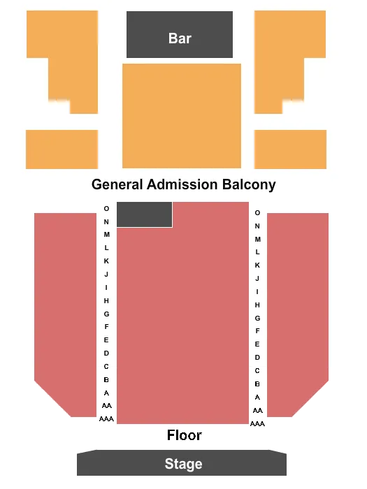 ROGUE THEATRE OR END STAGE Seating Map Seating Chart