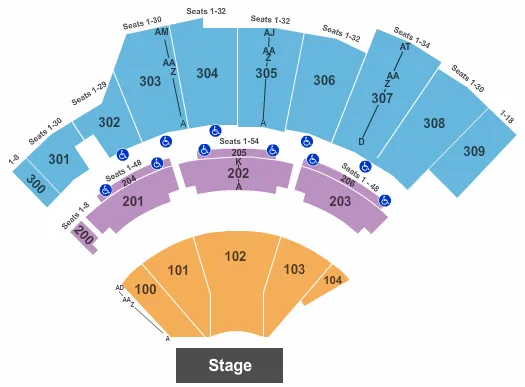  END STAGE Seating Map Seating Chart