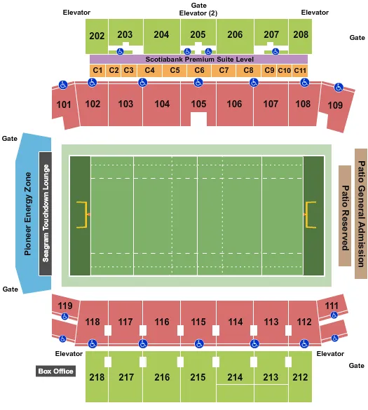 HAMILTON STADIUM ON RUGBY Seating Map Seating Chart
