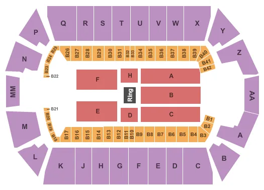  WWE Seating Map Seating Chart