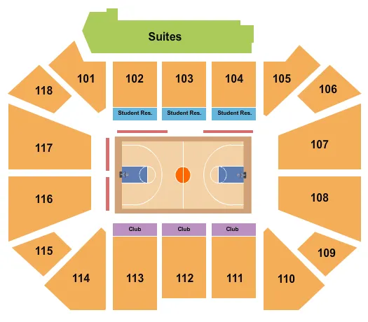  BASKETBALL Seating Map Seating Chart