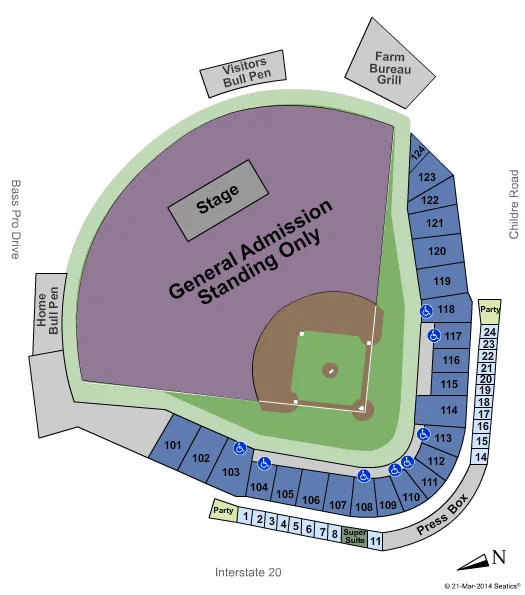  FLORIDA GEORGIA LINE Seating Map Seating Chart