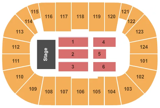  END STAGE Seating Map Seating Chart