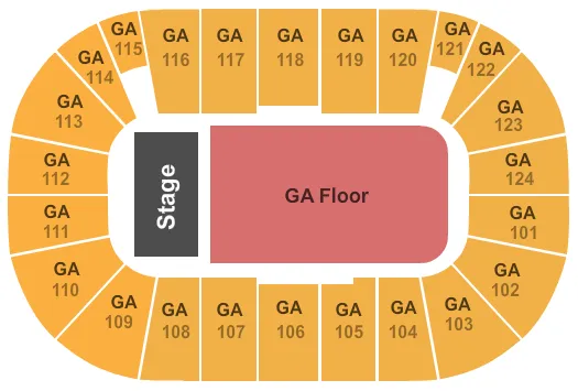 GA FLOOR GA BOWL Seating Map Seating Chart