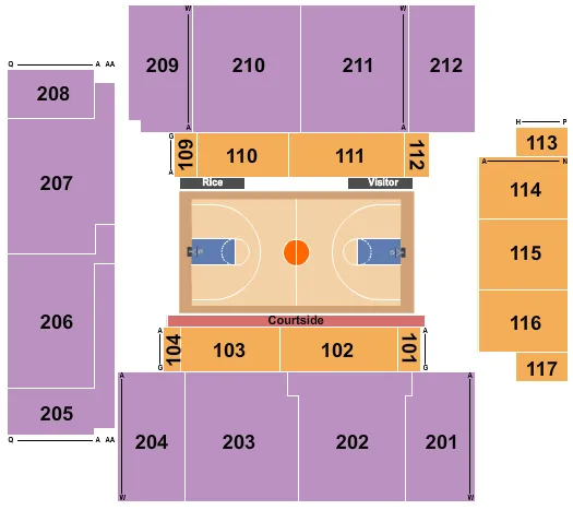  BASKETBALL Seating Map Seating Chart