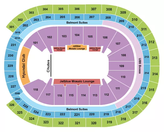  RODEO Seating Map Seating Chart