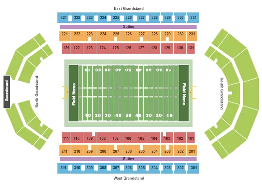  FOOTBALL Seating Map Seating Chart