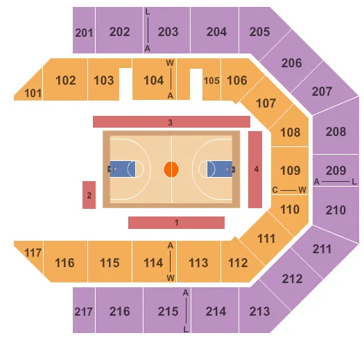  BASKETBALL Seating Map Seating Chart
