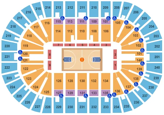  BASKETBALL GLOBETROTTERS Seating Map Seating Chart