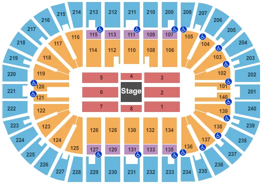  CENTER STAGE Seating Map Seating Chart