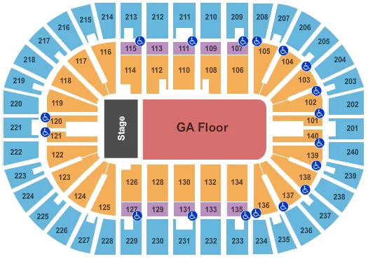  ENDSTAGE GA FLOOR Seating Map Seating Chart