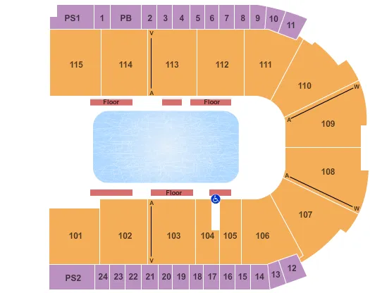  ICE SHOW Seating Map Seating Chart